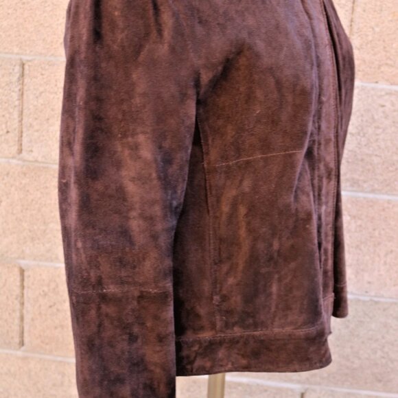 Vintage Genuine Suede Leather Jacket Uniform Petite John Paul Richard Size PM Si - Picture 6 of 16